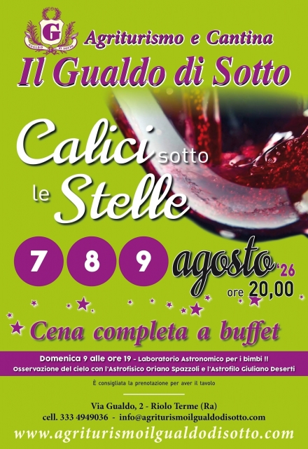 CALICI SOTTO LE STELLE 2026  7/8/9 AGOSTO - Agriturismo Il Gualdo di Sotto